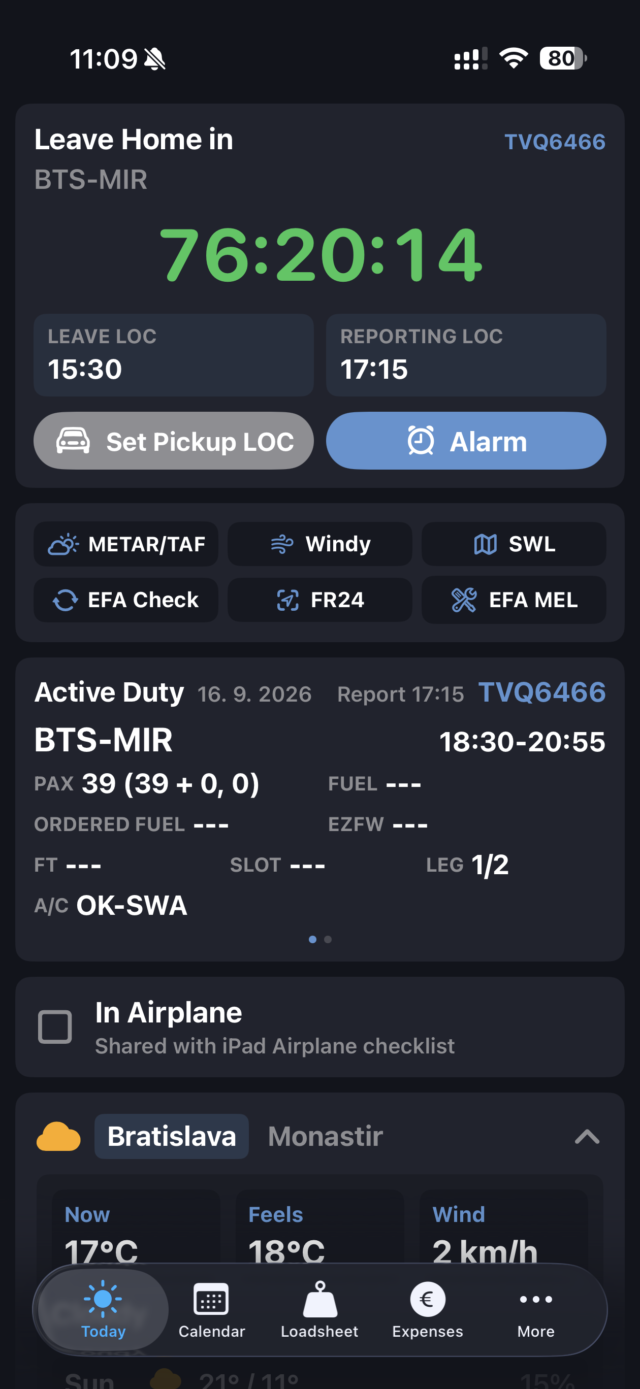 SectorPad iPhone duty overview